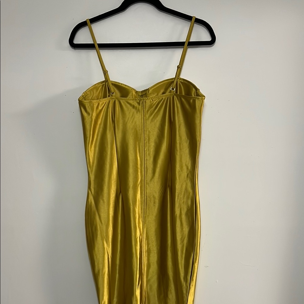 Stylish Gold Satin Bustier - Picture 7 of 12